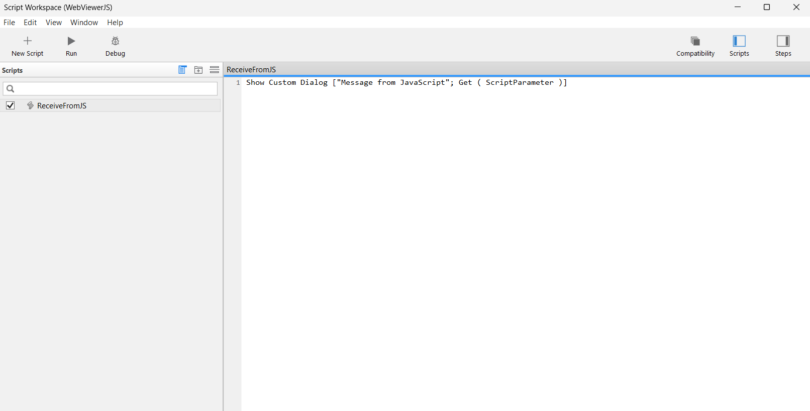 Create a Script to Handle JavaScript Calls